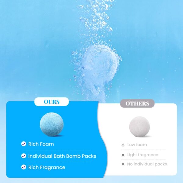 Bath Bombs for Women, BODY & EARTH 10 X 3.5 oz Ocean Bath Bomb Gift Sets Essential Oils Handmade Birthday Gift Idea for Family, Women, Men, Mother\'s Day Gifts for Women - Image 3