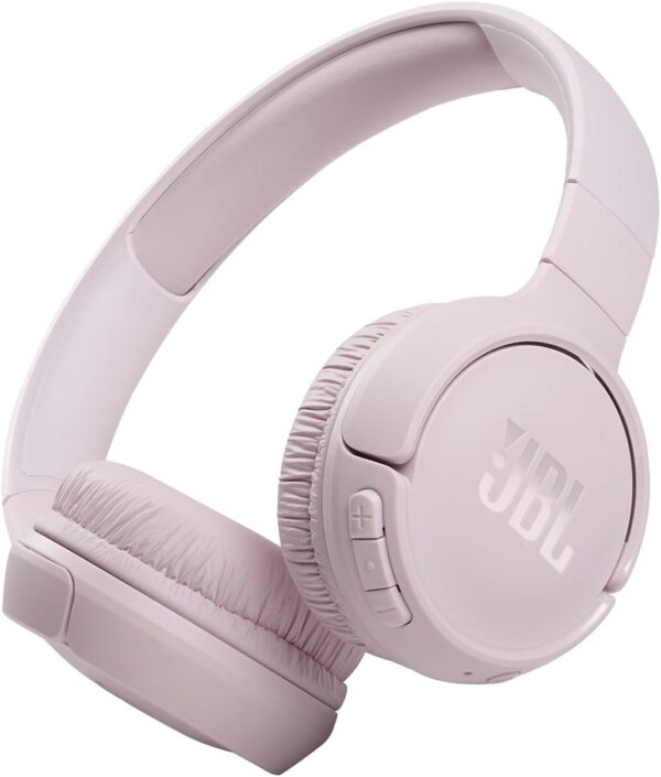 JBL Tune 510BT - Bluetooth headphones with up to 40 hours battery, microphone for call, foldable and comfortable, Android and iOs compatible (White)