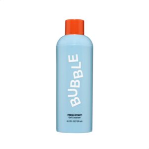 Bubble Skincare Fresh Start Gel Cleanser - Gentle Exfoliating Face Wash for Oily Skin - Formulated with Aloe Vera Juice + Caffeine to Protect and Soothe Complexion (125ml)