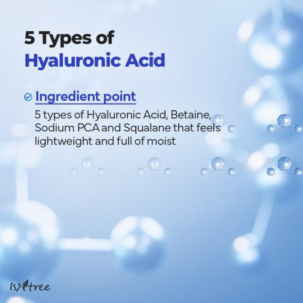 IsNtree Hyaluronic Acid Aqua Gel Cream 100ml, 3.38 fl.oz | Korean Skincare | Lightweight Hydrating Gel | Quick Absorbing Moisturizer - Image 4