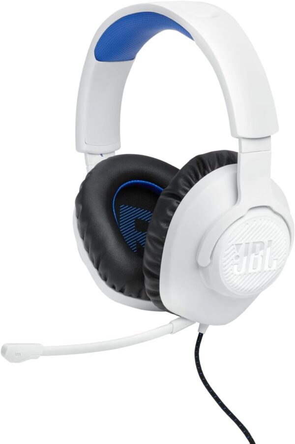 JBL Quantum 100P - Wired Over-Ear Gaming Headset with a Detachable mic, QuantumSOUND Signature, Memory Foam Comfort, Compatible with Windows Sonic Surround Sound (White) - Image 6