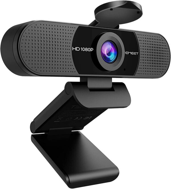 EMEET 1080P Webcam with Microphone, C960 Web Camera, 2 Mics Streaming Webcam, 90°FOV Computer Camera, Plug and Play USB Web Cam for Online Calling/Conferencing, Zoom/Skype/Facetime/YouTube, Laptop/PC