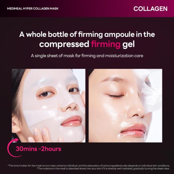 Mediheal Hyper Collagen_Collagen Real Deep Mask 4pcs | Collagen Gel Mask for Multi-lifting Care | Achieves Bouncy Skin | Boosts Pore Elasticity | 30mins Quick Care | Extra Hydration - Image 5