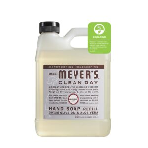 MRS. MEYER\'S CLEAN DAY Liquid Hand Soap Refill, Cruelty Free and Biodegradable Formula, Lavender Scent, 33 Fl Oz (Pack of 1)
