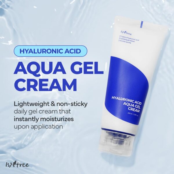 IsNtree Hyaluronic Acid Aqua Gel Cream 100ml, 3.38 fl.oz | Korean Skincare | Lightweight Hydrating Gel | Quick Absorbing Moisturizer - Image 2