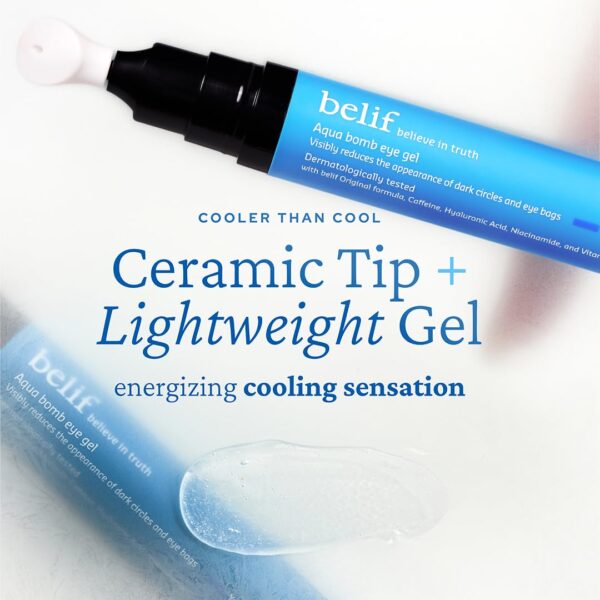belif Collagen Eye Gel, Firming Eye Serum for Dark Circles, Puffiness, Fine Lines & Eye Bags, Anti-Aging Treatment with Collagen, Caffeine & Niacinamide, Korean Skincare, 0.5 fl.oz - Image 5
