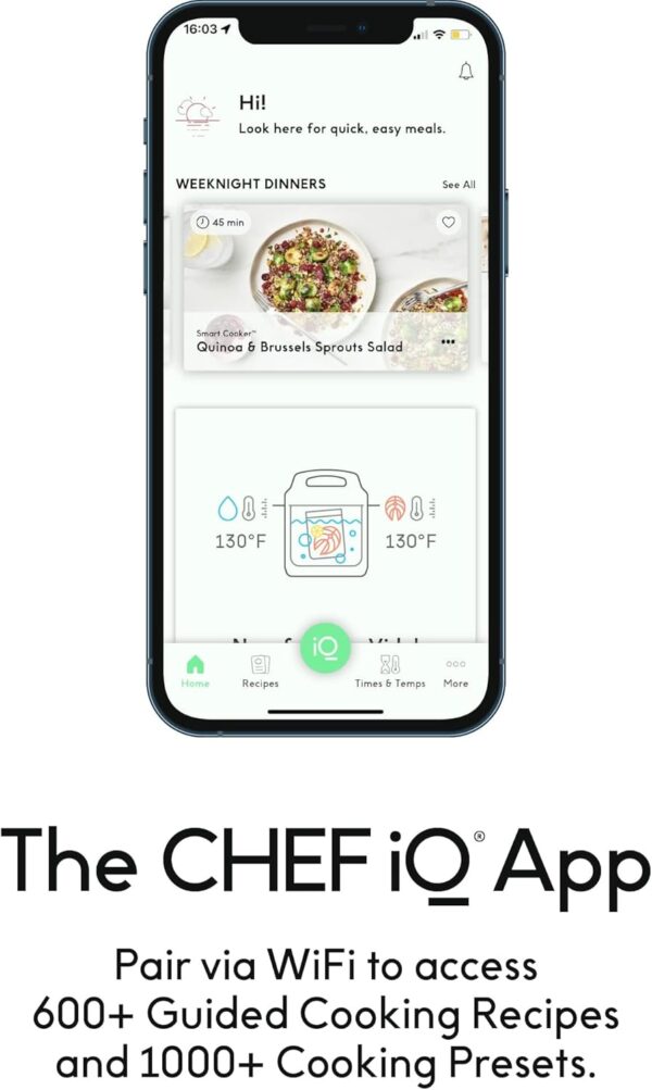 CHEF iQ Smart Pressure Cooker 10 Cooking Functions & 18 Features, Built-in Scale, 1000+ Presets & Times & Temps w/App for 600+ Foolproof Guided Recipes, Rice & Slow Electric MultiCooker, 6 Qt - Image 3