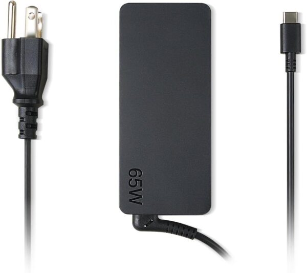 Lenovo 65w USB Type C Ac Adapter 4X20M26268 With 2 Prong Power Cord Included, Black In The Original Retail Packaging. - Image 6