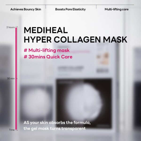 Mediheal Hyper Collagen_Collagen Real Deep Mask 4pcs | Collagen Gel Mask for Multi-lifting Care | Achieves Bouncy Skin | Boosts Pore Elasticity | 30mins Quick Care | Extra Hydration - Image 3
