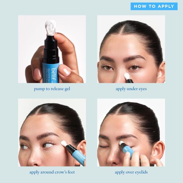 belif Collagen Eye Gel, Firming Eye Serum for Dark Circles, Puffiness, Fine Lines & Eye Bags, Anti-Aging Treatment with Collagen, Caffeine & Niacinamide, Korean Skincare, 0.5 fl.oz - Image 6