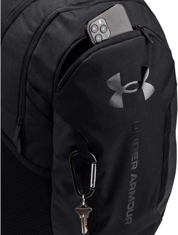 Under Armour Unisex-Adult Hustle 6.0 Backpack, (003) Black/Black/Black, One Size Fits Most - Image 3