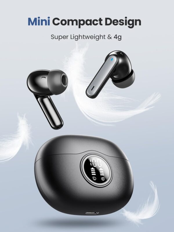 Wireless Earbuds Bluetooth Headphones 50H Playtime Ear Buds, Active Noise Cancelling, IPX7 Waterproof, HD Stereo Sound with Mic, for Sports/Gym (Black) - Image 6