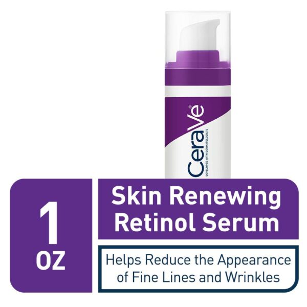 CeraVe Anti Aging Retinol Serum For Face, Encapsulated Retinol With Hyaluronic Acid, Niacinamide & Ceramides, Smooths Wrinkles & Fine Lines, Gentle Skin Brightening Serum, Fragrance Free, 1 Oz - Image 2