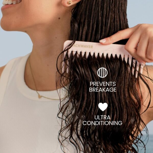 The Beachwaver Co. Haircare Luxe Leave-In Conditioning Detangler - Full Size (6 Oz) | Vegan Leave-In Treatment to Hydrate, Smooth, & Strengthen w/HiX Vegan Bond Multipliers | Sulfate & Paraben Free - Image 3