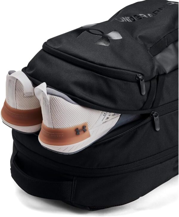 Under Armour Unisex-Adult Hustle 6.0 Backpack, (003) Black/Black/Black, One Size Fits Most - Image 5