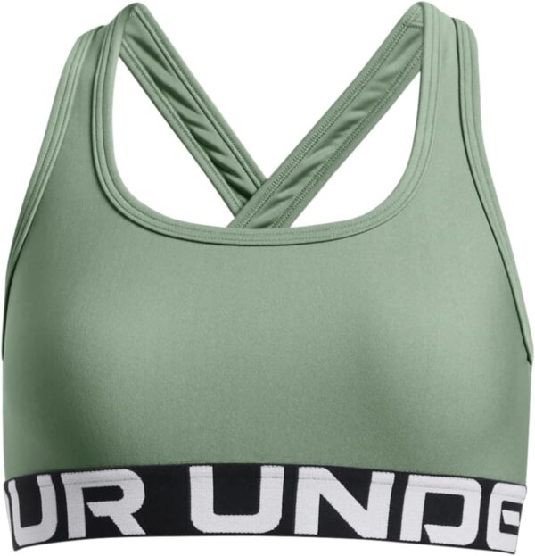 Under Armour Girls Crossback Mid-Impact Sports Bra - Image 6
