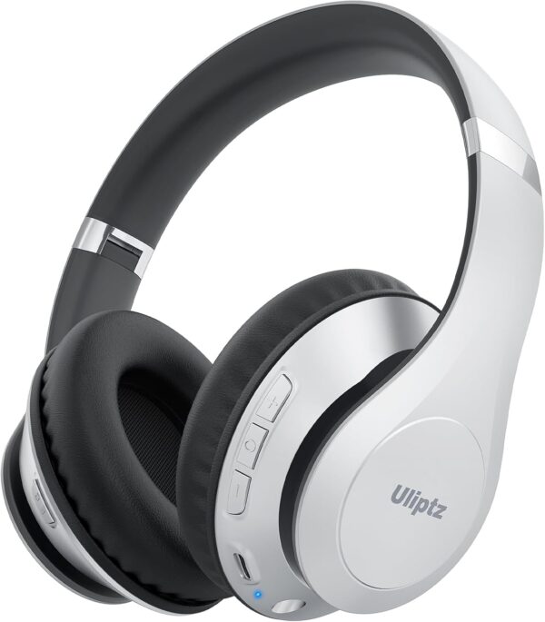 Uliptz Wireless Bluetooth Headphones, 65H Playtime, 6 EQ Sound Modes, HiFi Stereo Over Ear Headphones with Microphone, Foldable Lightweight Bluetooth 5.3 Headphones for Travel/Office/Cellphone/PC