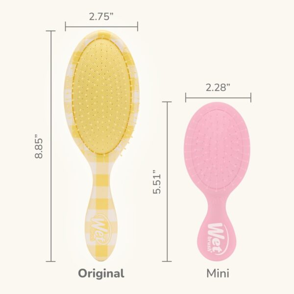 Wet Brush Original Detangler Hair Brush, Golden Gingham (Coastal Charm) - Ultra-Soft IntelliFlex Bristles - Detangling Brush Glides Through Tangles For All Hair Types (Wet Dry & Damaged) - Women & Men - Image 5