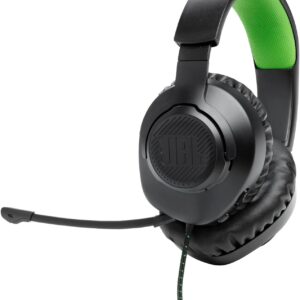JBL Quantum 100X - Wired Over-Ear Gaming Headset with a Detachable mic, QuantumSOUND Signature, Memory Foam Comfort, Compatible with Windows Sonic Surround Sound (Black)