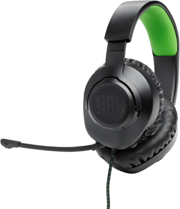 JBL Quantum 100X - Wired Over-Ear Gaming Headset with a Detachable mic, QuantumSOUND Signature, Memory Foam Comfort, Compatible with Windows Sonic Surround Sound (Black)