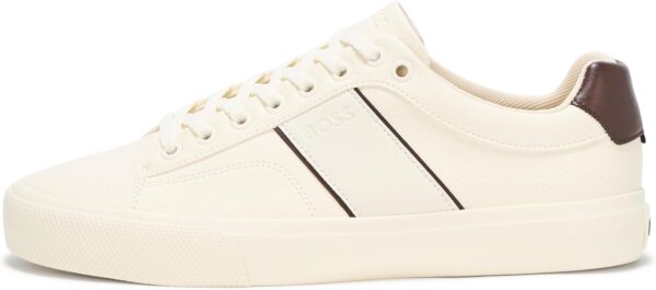 BOSS Men\'s Aiden Logo Block Leather Low Top Sneaker - Image 2