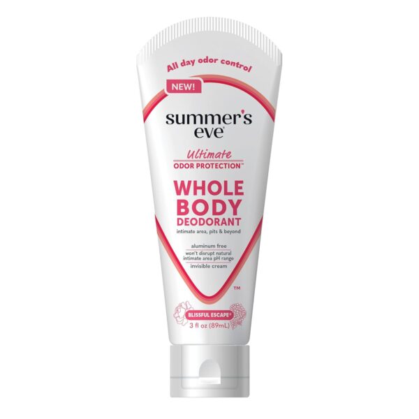 Summer\'s Eve Whole Body Deodorant Cream, Blissful Escape, 3 fl oz