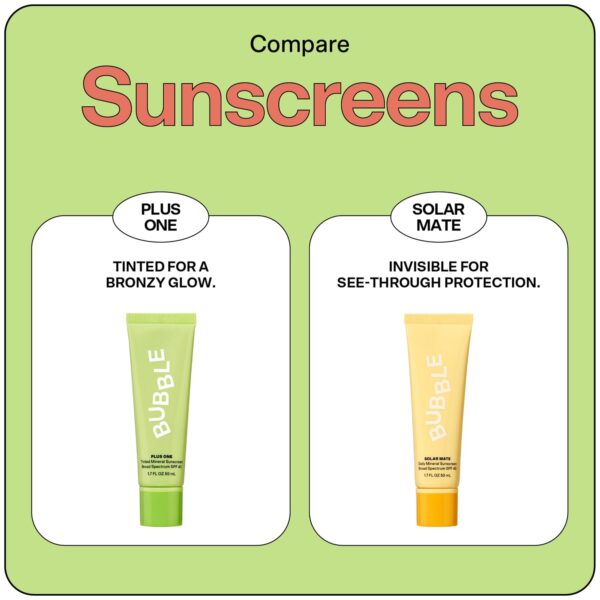Bubble Skincare Daily Mineral Sunscreen Broad Spectrum SPF 40 - Tinted Sunscreen for Face with Zinc Oxide & Omega 3 Fatty Acids - Hydrating & Blurring Formula Suitable for All Skin Types (50ml) - Image 6