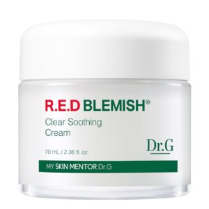Dr.G Red Blemish Clear Soothing Korean Moisturizer Face Cream, 70ml - Cica Cream, Korean Skin Care Moisturizer, Korean Face Moisturizer, Facial Moisturizer, Korean Skincare, K Beauty Skincare Coreano