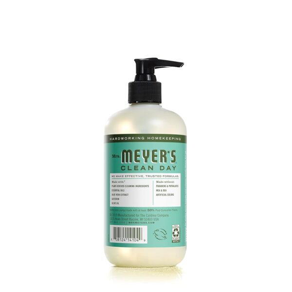MRS. MEYER\'S CLEAN DAY Hand Soap, Made with Essential Oils, Biodegradable Formula, Basil, 12.5 fl. oz - Image 2