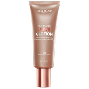 L\'Oreal Paris Makeup True Match Lumi Glotion, Natural Glow Enhancer, Illuminator Highlighter, Bronzing Drops For a Sun-Kissed Glow, 903 Medium