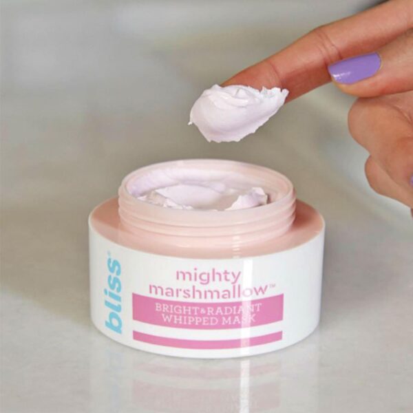 Bliss Mighty Marshmallow Bright & Radiant Whipped Mask - Brightening & Hydrating Face Mask - 1.7 Oz - Luminious Skin - Clean - Vegan & Cruelty-Free - All Skin Types - Image 5