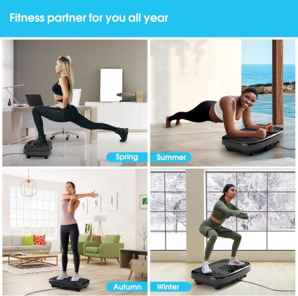 Vibration Plate Exercise Machine for Lymphatic Drainage Weight Loss,SoftGym Power Vibration Plate 300-400 Lbs Capacity Full Whole Body Workout Vibration Platform,Waver Vibration Plate for Home Fitness - Image 5