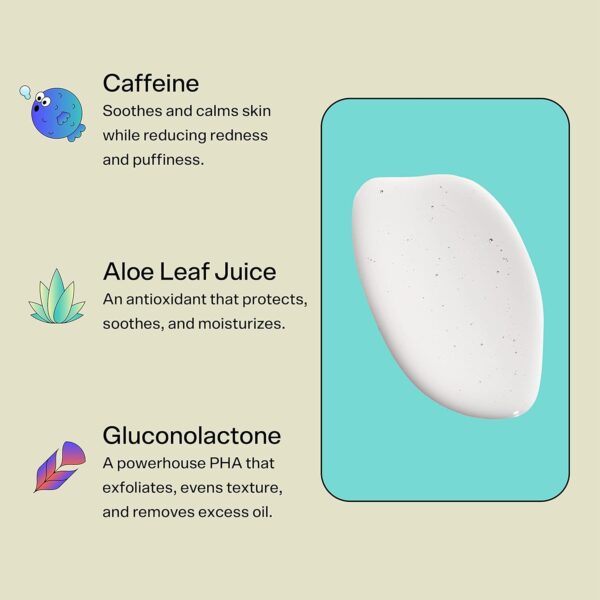 Bubble Skincare Fresh Start Gel Cleanser - Gentle Exfoliating Face Wash for Oily Skin - Formulated with Aloe Vera Juice + Caffeine to Protect and Soothe Complexion (125ml) - Image 4