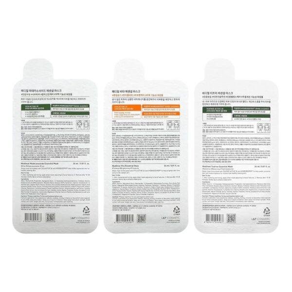Mediheal Sheet Mask Essential HERO 6 pack (Tea Tree, Madecassoside, Vita)| Korean Skincare Facial Sheet Mask Combo Moisturizing, Soothing and for Blemishes - Image 4