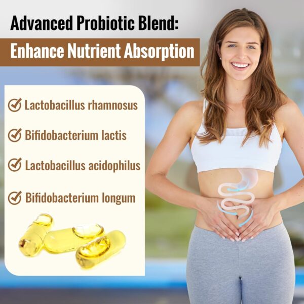 19-in-1 Hyaluronic Acid Capsules - Hylunaric Acid 1200 mg, with Collagen Peptides, Vitamin C, Phytoceramides - for Skin, Eyes, Gastrointestinal, Bones & Joint Lubrication (1 Pack) - Image 4