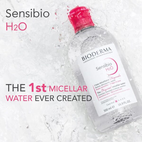Bioderma - Sensibio - H2O Micellar Water - Makeup Remover Cleanser - Face Cleanser for Sensitive Skin - Image 4