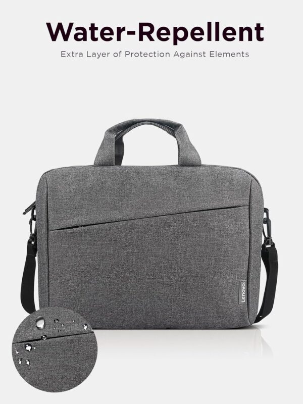 Lenovo Laptop Carrying Case T210, 15.6-Inch Laptop and Tablet, Sleek Design, Durable and Water-Repellent Fabric, Business Casual or School, GX40Q17231 Casual Toploader - Grey - Image 3