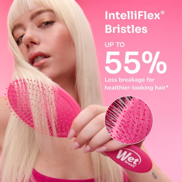 Wet Brush Original Detangler Hair Brush, Golden Gingham (Coastal Charm) - Ultra-Soft IntelliFlex Bristles - Detangling Brush Glides Through Tangles For All Hair Types (Wet Dry & Damaged) - Women & Men - Image 6