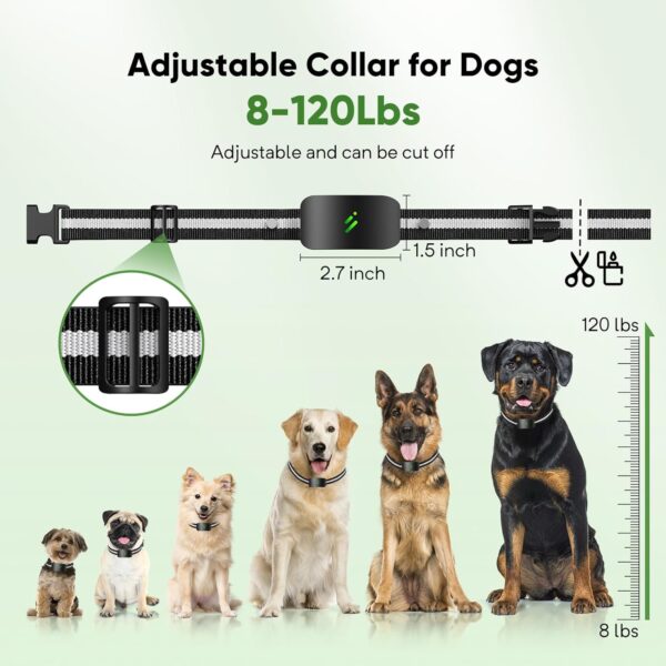 Dog Shock Collar with 10 Levels Beep, 2680FT 4 Modes Electric Dog Training Collar with Remote, Waterproof E Collar Dog Shocker for Large Medium Dogs (8-120Lbs) Black - Image 6