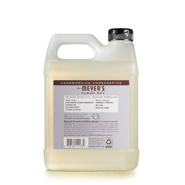 MRS. MEYER\'S CLEAN DAY Liquid Hand Soap Refill, Cruelty Free and Biodegradable Formula, Lavender Scent, 33 Fl Oz (Pack of 1) - Image 3