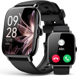 Smart Watch for Women Men- Answer/Make Call, 2025 IP68 Waterproof Fitness Step Sleep Tracker Watch with Monitor Activity Counter Smartwatch for Andriod iPhone iOS Samsung Compatible