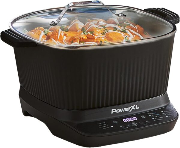 STIRMAX PLUS 7.5 Quart Digital Multi-Cooker with Automatic Paddle to Stir and Shred, 9 in 1 programmable presets to Sauté, Sear, and Brown Food Before Simmering – Accessories & Cookbook Included - Image 2