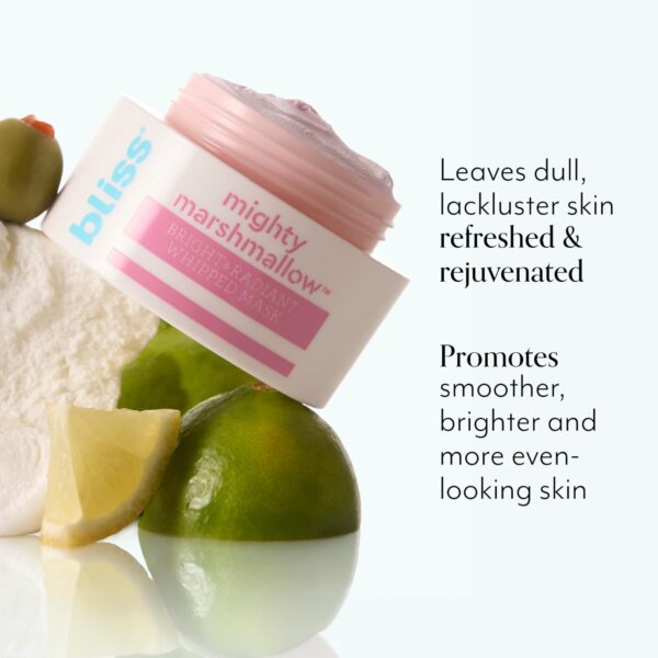 Bliss Mighty Marshmallow Bright & Radiant Whipped Mask - Brightening & Hydrating Face Mask - 1.7 Oz - Luminious Skin - Clean - Vegan & Cruelty-Free - All Skin Types - Image 2
