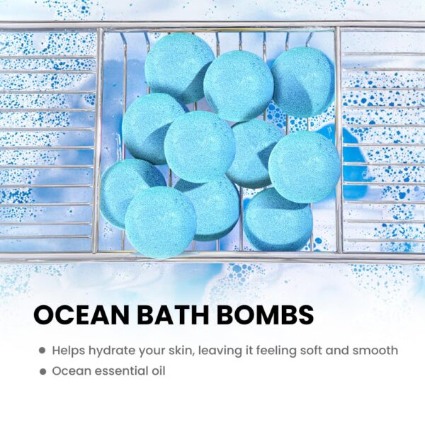 Bath Bombs for Women, BODY & EARTH 10 X 3.5 oz Ocean Bath Bomb Gift Sets Essential Oils Handmade Birthday Gift Idea for Family, Women, Men, Mother\'s Day Gifts for Women - Image 2