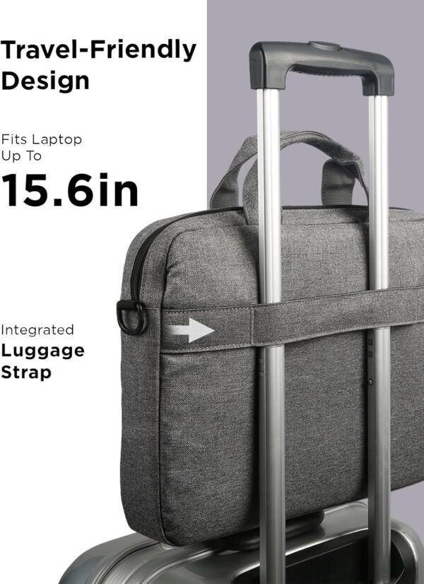 Lenovo Laptop Carrying Case T210, 15.6-Inch Laptop and Tablet, Sleek Design, Durable and Water-Repellent Fabric, Business Casual or School, GX40Q17231 Casual Toploader - Grey - Image 6