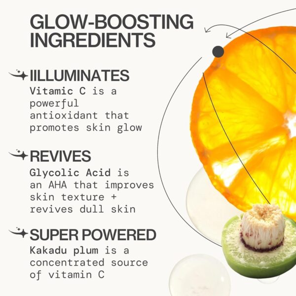 Pacifica Vitamin C Face Serum - Glow Baby Booster Facial Serum - Glycolic Acid Serum For Face - Dark Spot Corrector Anti Aging Brightening - Dermatologist Tested, Fragrance Free, Clean Skin Care Vegan - Image 6