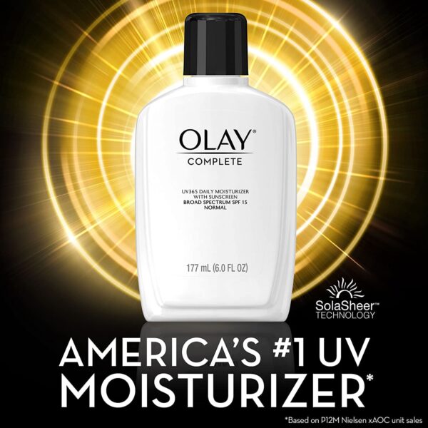 Olay Face Moisturizer Complete Lotion All Day Daily Facial Moisturizing Lotion SPF 15 for Normal Skin and Hydration, Oil-Free Non-Greasy, 6 Fl Oz (Pack of 2) - Image 2