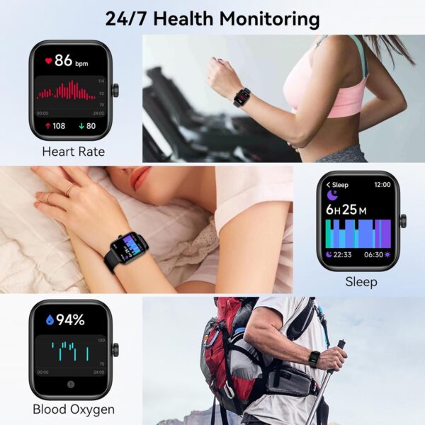 Smart Watch for Men Women, Alexa Built-in Fitness Tracker with Call Function & 1.83 - Image 3