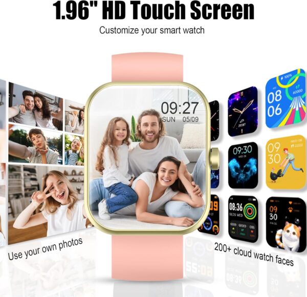 Smart Watch for Women Men, 1.96 - Image 6
