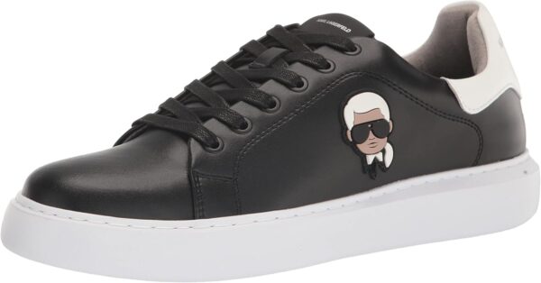 KARL LAGERFELD Men\'s Lightweight Phylon Sole Leather Sneaker